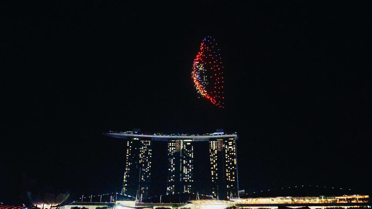 Chinese dragon drone show